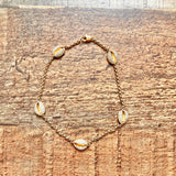 APM Gold CZ Puka Shell Anklet