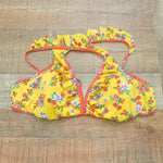 Swimsuits For All Yellow Floral Ruffle Bikini Top- Size 14 (Top only, we have matching bottoms)