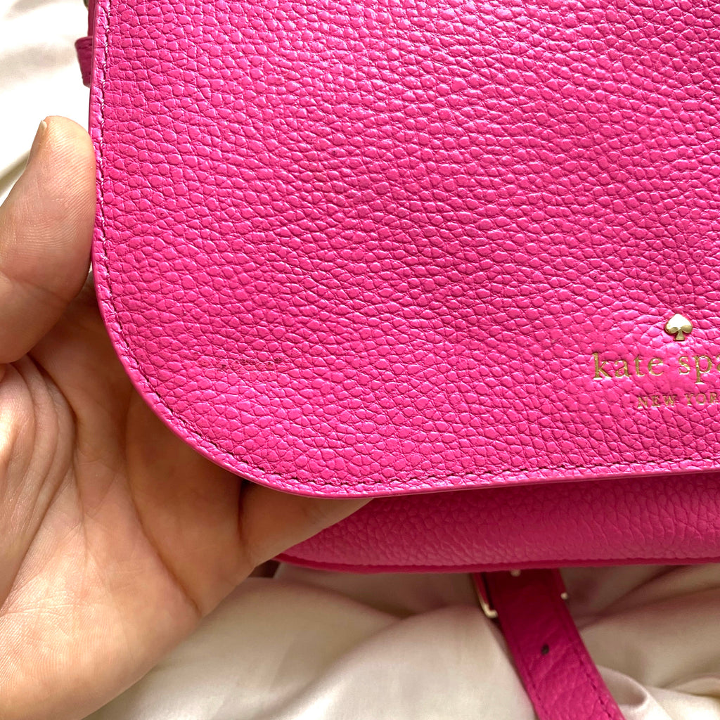Buy the Kate Spade Light Pink Pebbled Leather Crossbody Bag