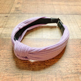 No Brand Lilac Ribbed Top Knot Headband