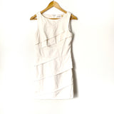 Calvin Klein White Diagonal Layered Dress- Size 2 (see notes)