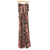 Tyche Snakeskin Print Ruffle Off the Shoulder Jumpsuit- Size S