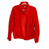 Old Navy Active Bright Red Sherpa Button Up Jacket NWT- Size L