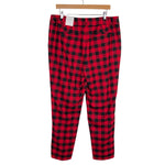 Talbots Black/Red Buffalo Plaid Hampshire Ankle Pants NWT- Size 14 (Inseam 29")