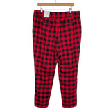 Talbots Black/Red Buffalo Plaid Hampshire Ankle Pants NWT- Size 14 (Inseam 29")