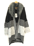 Joseph A Faux Fur Detachable Collar Cardigan NWT- Size S