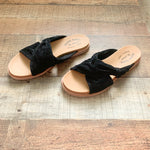 Kork-Ease The Original Black Leather Upper Criss Cross Strap Slip On Sandals NWOT- Size 7