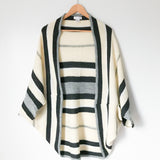 Sole Society Ivory/Black/Grey Striped Knit Cardigan- Size OS