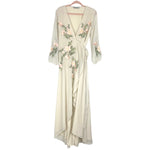 Hope & Ivy Maternity Cream Floral Embroidered Wrap High/Low Dress- Size 12 (sold out online)