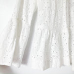 Zara White Eyelet Open Front Cardigan NWT- Size XS