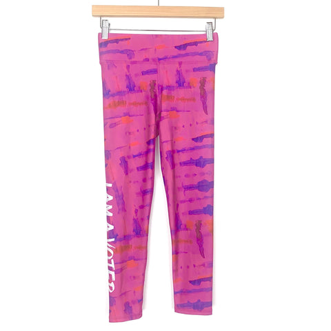 Terez Magenta "I AM A VOTER" Leggings- Size XS (Inseam 21")