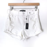 Express Shortie High Rise Distressed Stretch Jean Shorts NWT- Size 2
