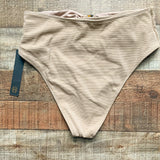 House of Harlow 1960 Tan Ribbed High Waisted Bikini Bottoms NWT- Size M (we have matching top)