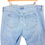 Old Navy Light Wash Distressed Mid-Rise Boyfriend Jeans- Size 16 Plus (Inseam 25”, see notes)