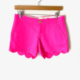 Lilly Pulitzer Pink Scalloped “Buttercup Stretch” Shorts- Size 0