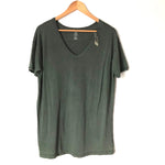 Aerie “Real Soft” Green V Neck Short Sleeve Top NWT- Size XS