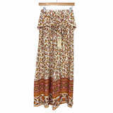Simplee Cream Multi Pattern Wide Leg Pants NWT- Size S