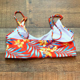 Blooming Jelly Orange Flower/Leaf Bikini Top- Size S (We have matching bottom)