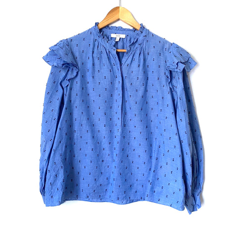 Joie Idonia Ruffled Cotton Button-Up Shirt - Size XS