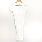 James Perse White Ruched Dress- Size 1