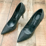 Nine West Black Eyelet Heels  - Size 7.5