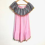 Fantastic Fawn Off the Shoulder Pom Pom Dress- Size S