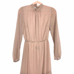 MINKPINK Blush and Black Polka Dot Open Back Dress NWT- Size L