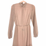 MINKPINK Blush and Black Polka Dot Open Back Dress NWT- Size L