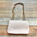 Tory Burch Cream Leather Gold Chain Shoulder Bag (see notes)