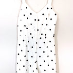 Everly Button Up Polka Dot Cropped Jumpsuit- Size S