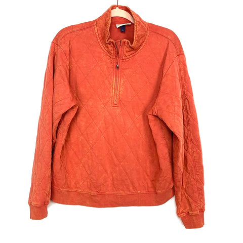 Universal Thread Orange Quilted Quarter Zip- Size L