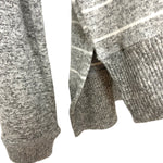 STORY Heathered Grey and White Striped Thin Sweater- Size S