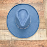 Olive & Pique Airy Blue Style Lottery Wool Fedora NWT