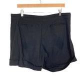 Theory Black Pleated Rolled Shorts- Size 10 (see notes)