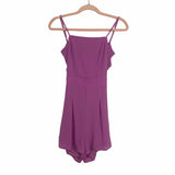 Pink Lily Purple Open Tie Back Romper- Size S
