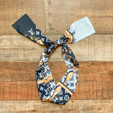 Faux LV 100% Silk Tie Headband