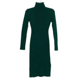 No Brand Green Ribbed Turtleneck Sweater Dress- Size ~S (see notes)