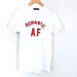 Lulusimonstudio White Graphic Tee “Romantic AF”- Size S