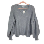 Vestique Grey Bubble Sleeve Sweater NWT- Size M/L