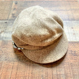 Betmar Tan Wool Jewel Detail Cap