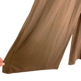 No Brand Brown Tie Straps Smocked Bodice Wide Leg Jumpsuit- Size S (see notes)