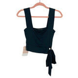 Final Touch Navy Side Tie Cropped Tank NWT- Size S