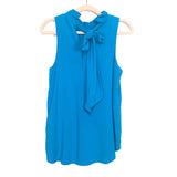 Gibson Look Bright Blue Back Neck Tie Halter Top- Size XXS (See Notes)