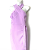 No Brand Purple Halter Midi High Low Dress- Size S