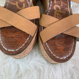 Sam Edelman Tan Leather Wedge- Size 7.5 (See notes!)