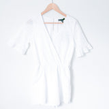 Gibson White Eyelet Romper NWT- Size XXS Petite