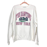 Firstport White “The Hamptons New York" Crewneck Sweatshirt- Size L (See Notes)