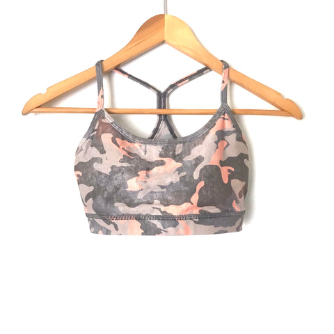 Wear It To Heart Pink/Grey Camo Sports Bra- Size S (we have matching leggings, sold as separates)