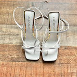 Liliana White Toe Loop Ankle Strap Heels NWT- Size 7