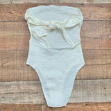 Free People Beach Stretchy Strapless Tie Back Bodysuit- Size XS